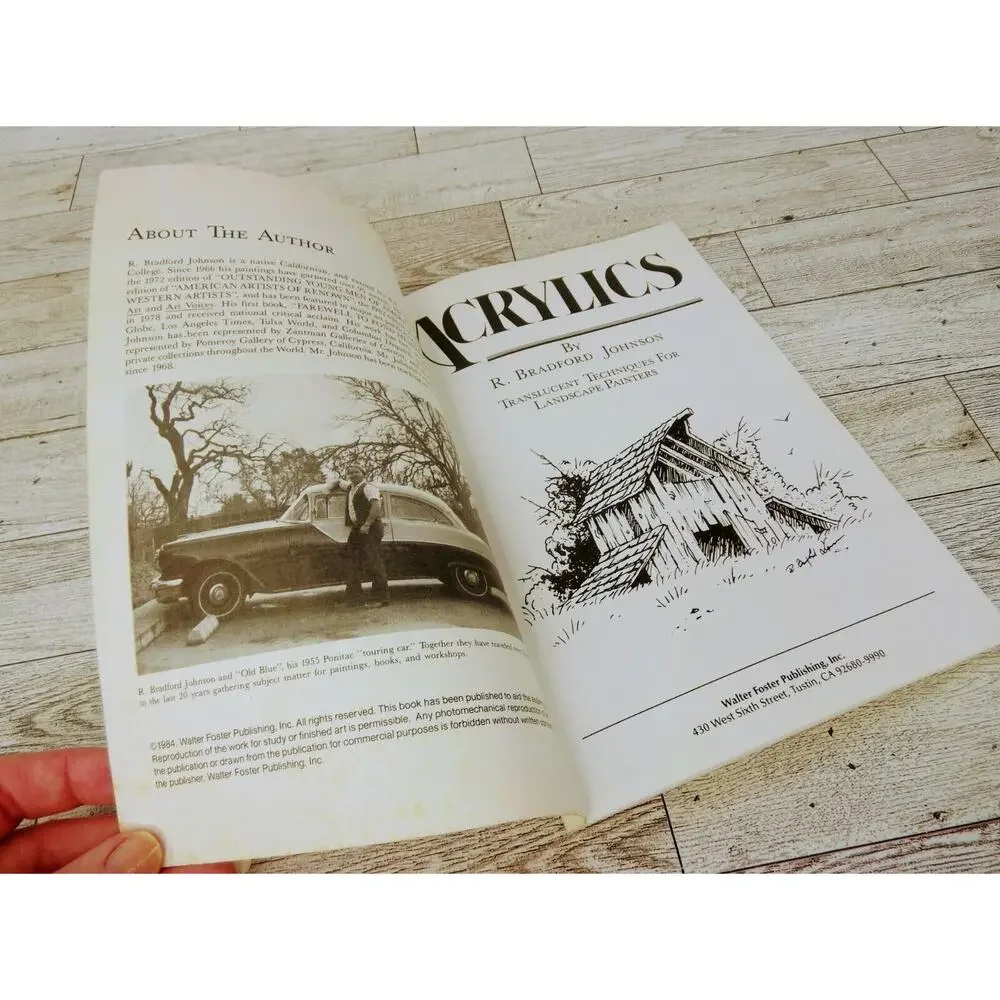 Acrylics Landscape Paint Book 1984 Walter Foster Instruction R Bradford‎ Johnson